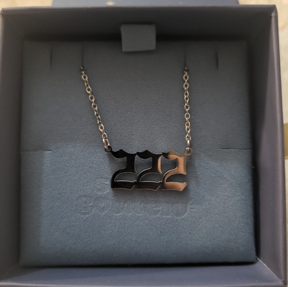 222 Angle number necklace